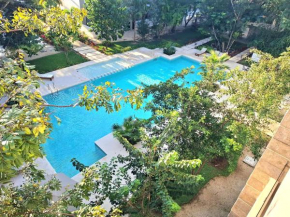 Encantador departamento con vista a la piscina y a 10 minutos de la playa!
